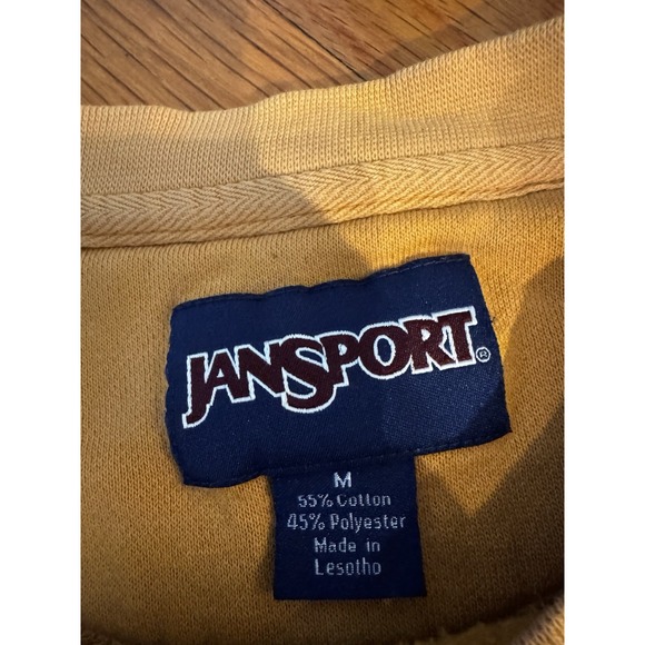 Vintage Jansport Emory & Henry‎ College Sweatshirt Crewneck Yellow Embroidered M - Picture 9 of 11